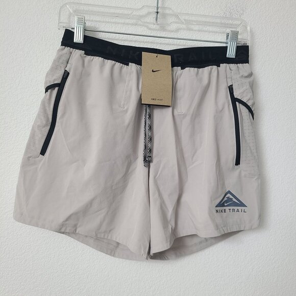 Nike Trail Sunrise 5" Brief-Lined Running Shorts DV9311-012 Size S Light Iron - Picture 1 of 6